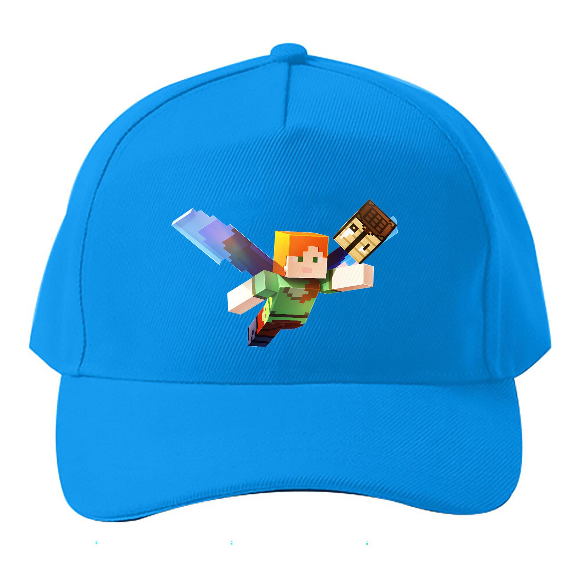 （画像用） マインクラフト ブロックの世界 Minecraft MC Block world ベースボールキャップ 綿100％ 男女兼用 帽子 スポーツ